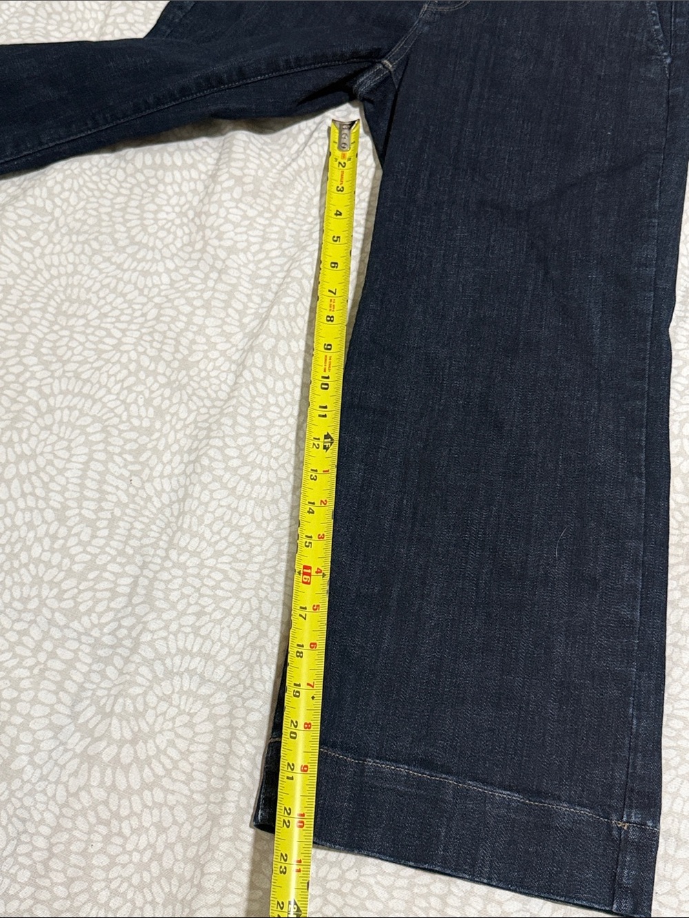 White House Black Market Wide-Leg Jeans in Dark Indigo - Picture 4 of 12